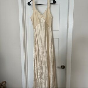 DISSH Elegant Cream Maxi Dress Size 10 NWT